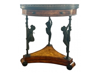 Monkey-Applique Bouillotte Table