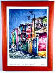 Signed Print: Balcones Sobre Caminito, La Boca, Buenos Aires, Argentina