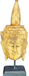 Wooden Thai Buddha Head Statue
