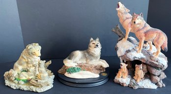 3 Gorgeous Wolf Sculptures
