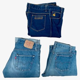 Vintage Levi's Button Fly Shrink To Fit Jeans, At Least 1 Is 501 With Gloria Vanderbilt Jeans