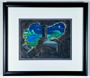 Soulful Moonlit Ruins Art Print