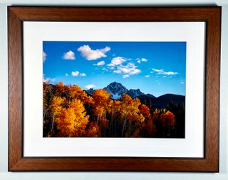 Colorado Mountain Peak In Autumn, Framed Photograph