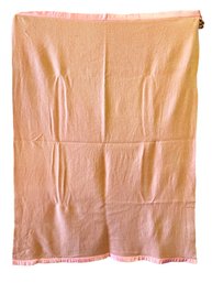 Vintage Pink Wool Blanket