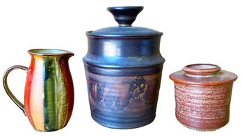 Ceramic Small Pitcher, Cookie Jar, Bell Butter Jar