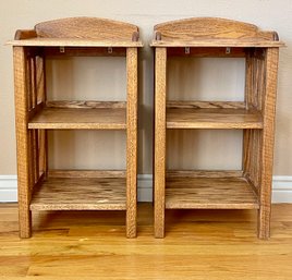 Pair Of Small Book Shelves/End Tables