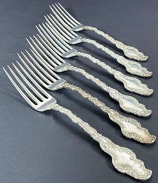 6 Vintage  Sterling Silver Forks