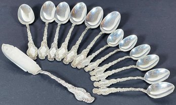 Vintage Sterling Demitasse, Dessert Spoons & Butter Knife