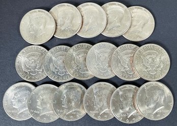 17 John F. Kennedy Half Dollar Coins 1971-1974