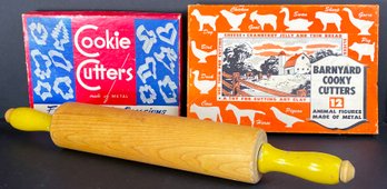 Vintage Rolling Pin & Cookie Cutter Sets