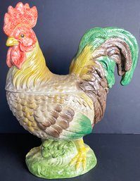 Gorgeous 1986 Fitz & Floyd Rooster Soup Tureen, As Is