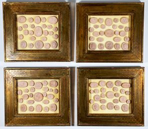 Set Of 4 Framed Intaglios Plaster Impressions From O.F. Wilson Ltd. (italian, C.1820)