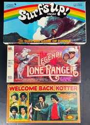 Vintage Board Games: The Legend Of The Lone Ranger, Welcome Back Kotter & Surfs Up Hawaii