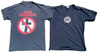 2 Vintage 1990s Bad Religion Band T-shirts