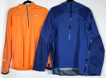 Women's Nike Running Dri-fit Pullover & Patagonia Rain Jacket