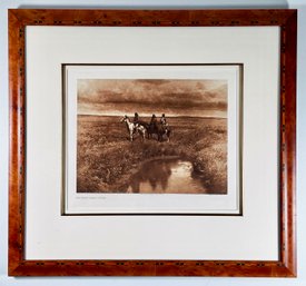 Beautifully Framed Edward Curtis Photograph 'The Three Chiefs' Struck From Original Plates, With COA On Back