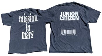 Vintage 1990s Smashing Pumpkins Mission To Mars & Junior Citizen Poster Children Band T Shirts
