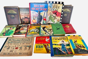 Assorted Vintage And Antique Children's Books In Varying Condition