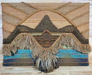 Very Cool Vintage Boho Wall Weaving By I.C.A.