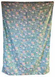 Awesome Mid Century Atomic Bark Cloth Curtain Panel (54' X 78')