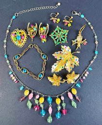Colorful Vintage Costume Jewelry