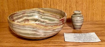 Onyx Bowl And Vase