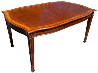 Gorgeous Henredon Carved Wood Dining Table With Leaves