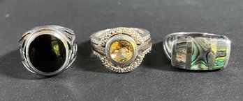 3 Sterling Rings