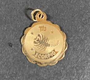 14k Gold Scorpio Charm