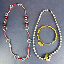 Assorted Base Metal Jewelry Including Alex & Ani Bracelet