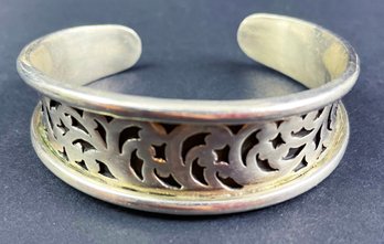 Sterling Silver Lois Hill Hand Carved Cuff Bracelet