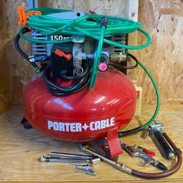 Porter Cable 150 PSI 6 Gallon Air Compressor With Attachments