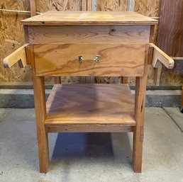 Wood Workbench With Drawer