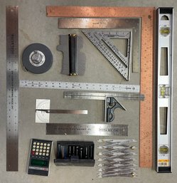 All Sorts Of Measuring Tools, Straight Edges, Level, & More