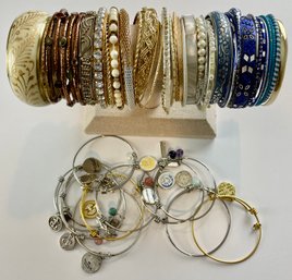 Large Collection Of Bangle Bracelets