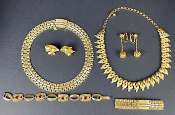 Vintage Gold Toned Costume Jewelry Including Sarah Coventry