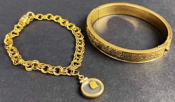Pair Of Vintage 12k & 14k Gold Filled Bracelets