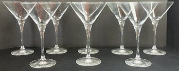 8 Spieglau Crystal Martini Glasses