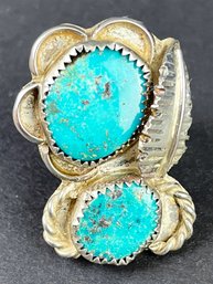 Sterling And Turquoise Ring, 11.4g