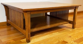 Lovely Stickley Arts And Crafts Mission Style Oak Coffee Table