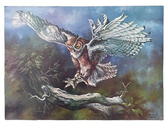 Signed Owl In Flight Print #264/300