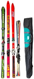 4 Pairs Of Skis & Ski Bag Including Volki, Dynastar