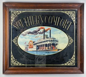 Vintage Southern Comfort Steamboat Mirror