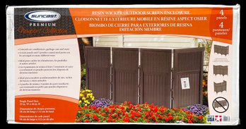 Resin Wicker Outdoor Screen Enclosure By Suncast Premium Newport Collection