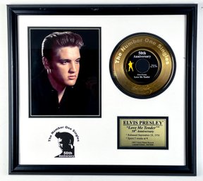 Collectible Elvis Presley Love Me Tender 24KT Gold 50th Anniversary Record