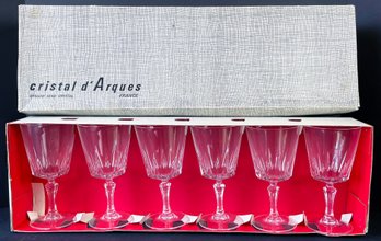8 Vintage Cristal D'Arques Lead Crystal Goblets