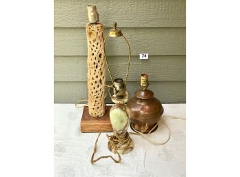3 Vintage Lamps With Potential