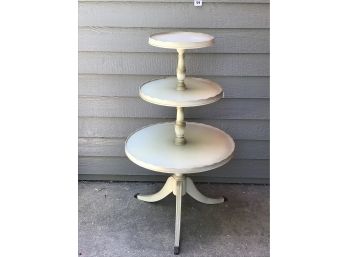 3 Tiered Painted Pie Crust Table