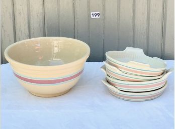 Large McCoy Mixing Bowl & 4 McCoy Pie Dishes