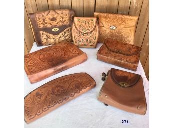 Assorted Tooled Leather Bags